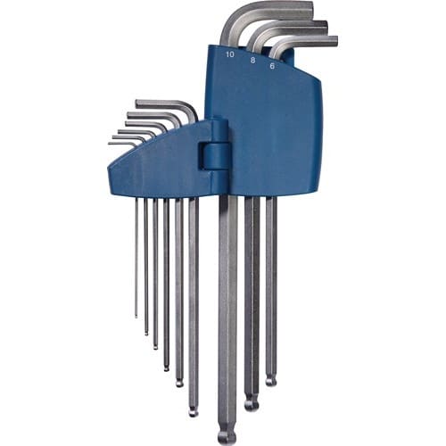 Winkelschraubendrehersatz 9-tlg.Ku.-Halter SW 1,5-10mm lang Kugelk.TECWERK