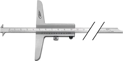 Tiefenmessschieber abgesetzte Messschiene 8 x 3 mm HELIOS PREISSER