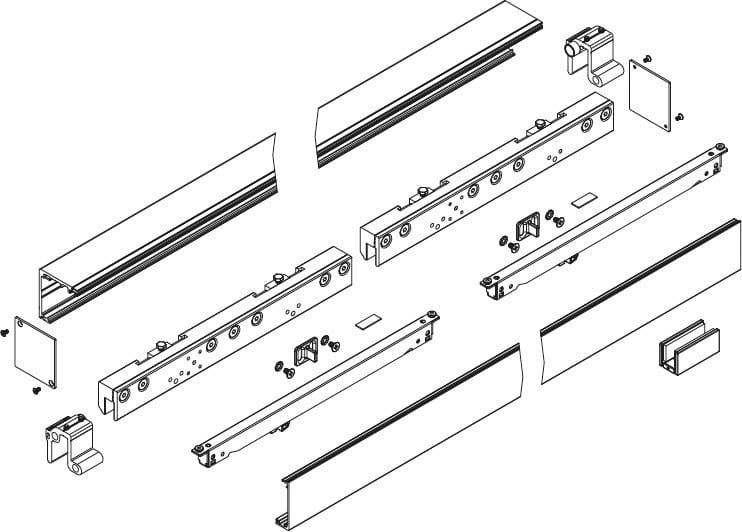 HERMAT Schiebetürbeschlag San Remo 9172/120.Ö, 120 kg, Aluminim