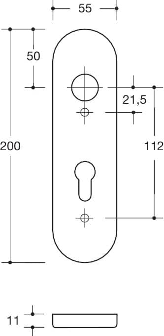 HEWI Kurzschild 285.23RLN, Kunststoff