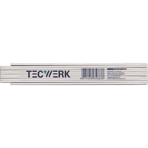 TECWERK Gliedermaßstab L.2m mm/cm EG III Buche weiß TECWERK