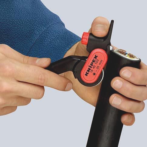 KNIPEX Abmantelungswerkzeug Gesamt-L.150mm Arbeitsbereich D.ab 25,0mm KNIPEX