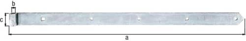 GAH Ladenband L.800x16x45mm S.5mm STA galv.verz.d.pass.D.16mm rd GAH
