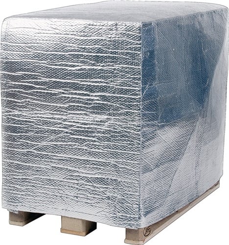 WERTH Palettenabdeckhaube Thermofolie silber L1250xB850xH980mm o.Reißverschluss