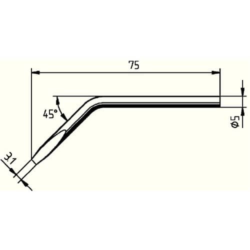 ERSA Lötspitze Serie 052 abgew.B.3,1mm 0052 JD/SB ERSA