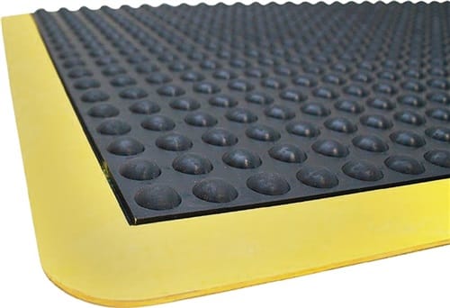 Arbeitsplatzbodenbelag schwarz/gelb SBR-Gummi COBA