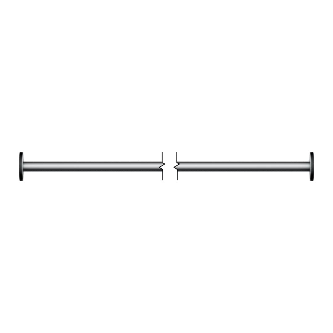 KWS Duschvorhangstange für Nischen 1500mm Edelstahl fein matt