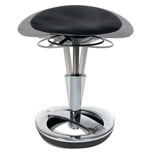 TOPSTAR Hocker m.Standfußring Polster schwarz Sitz-H.440-570mm TOPSTAR
