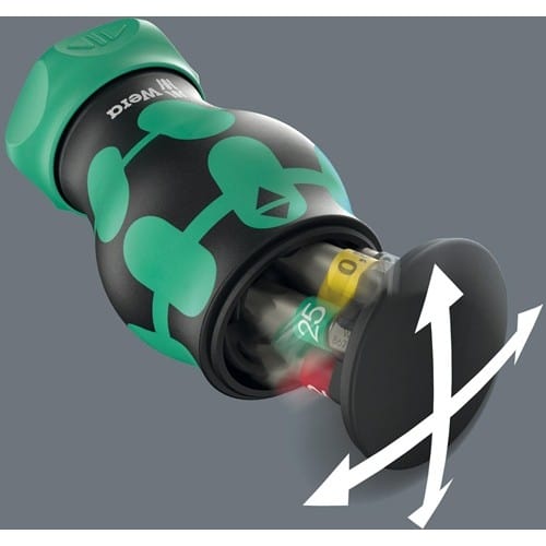 WERA Magazinbithalter KK Stubby Magazin RA 2 6-tlg.BZT Schlitz/PH/PZ/TORX® WERA