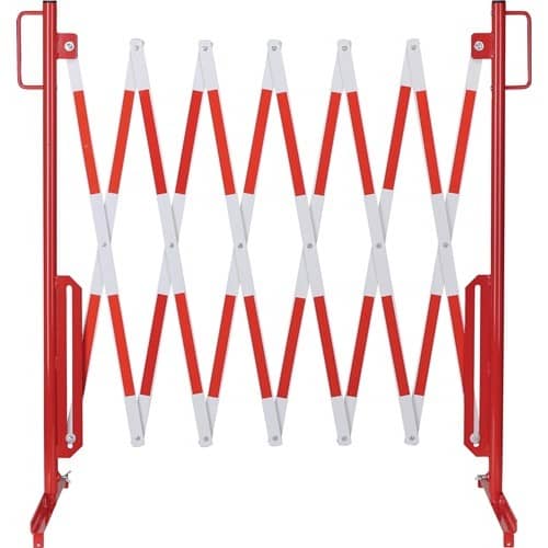 Scherengitter L3600xH1000mm m.Standfuß rot/weiß