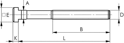 AMF T-Nutenschraube DIN 787 T-Nut 36mm M30 L.250mm Güte 8.8 AMF