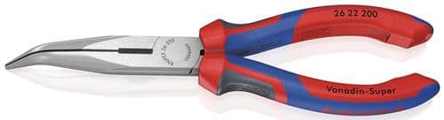 KNIPEX Flachrundzange L.200mm pol.40Grad gew.Comfort-Griff KNIPEX