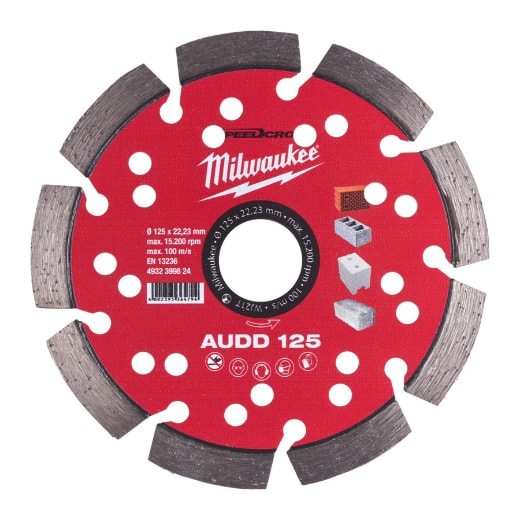 MILWAUKEE für abrasive Materialien Speedcross Diamanttrennscheibe AUDD 125 mm