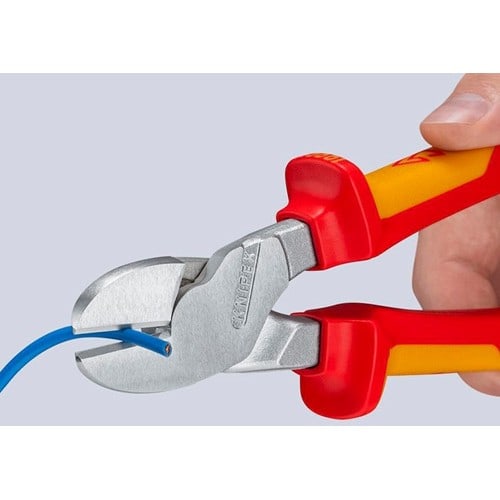 KNIPEX Kraftseitenschneider L.250mm VDE Form 0 Mehrkomp.-Hüllen KNIPEX