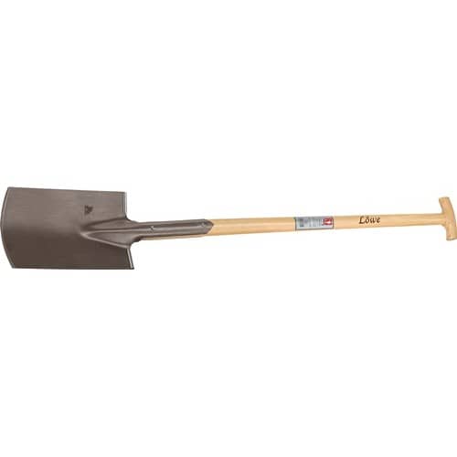 IDEAL Bauspaten LÖWE 285x185/180mm Gr.2 Gärtner Form m.Trittschutz u.Eschen-T-Stiel