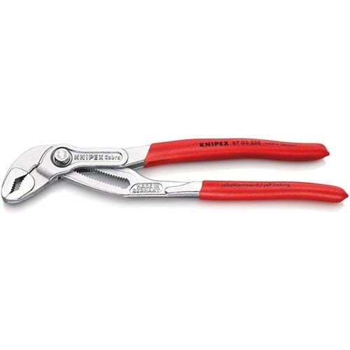 KNIPEX Wasserpumpenzange Cobra® L.250mm Spann-W.46mm verchr.Ku.-Überzug KNIPEX