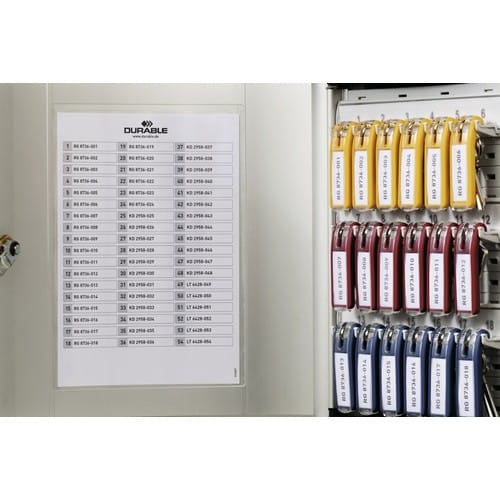 DURABLE Schlüsselschrank Key-Box H280xB302xT118mm 1-türig Zylinderschl.Anz.Hak.36