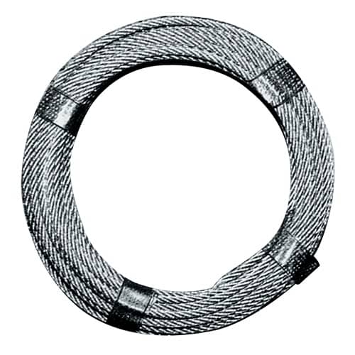 Drahtseil D.3,0-4,0mm L.10m 6x7+1 FE Bruchkraft 5,28 kN Stahl,verz.ku.-ummantelt
