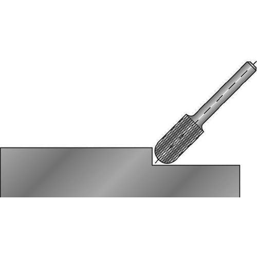 RUKO Frässtift WRC D.6mm Kopf-L.16mm Schaft-D.6mm HM Blank Verz.KVZ 4 RUKO