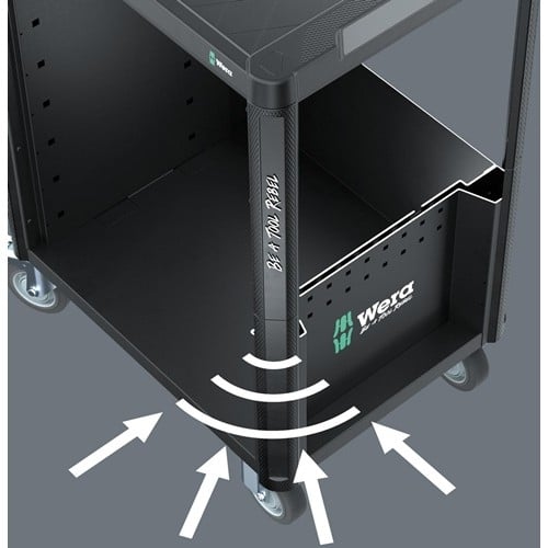 WERA Werkstattwagen 9700 Tool Rebel B785xT709xH1020mm 1000kg 7 Schubl.78-tlg.WERA