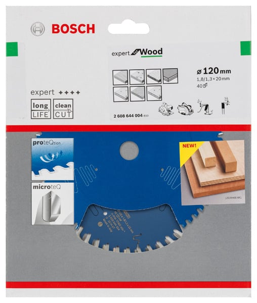 BOSCH Kreissägeblatt Expert for Wood, 120 x 20 x 1,8 mm, 40