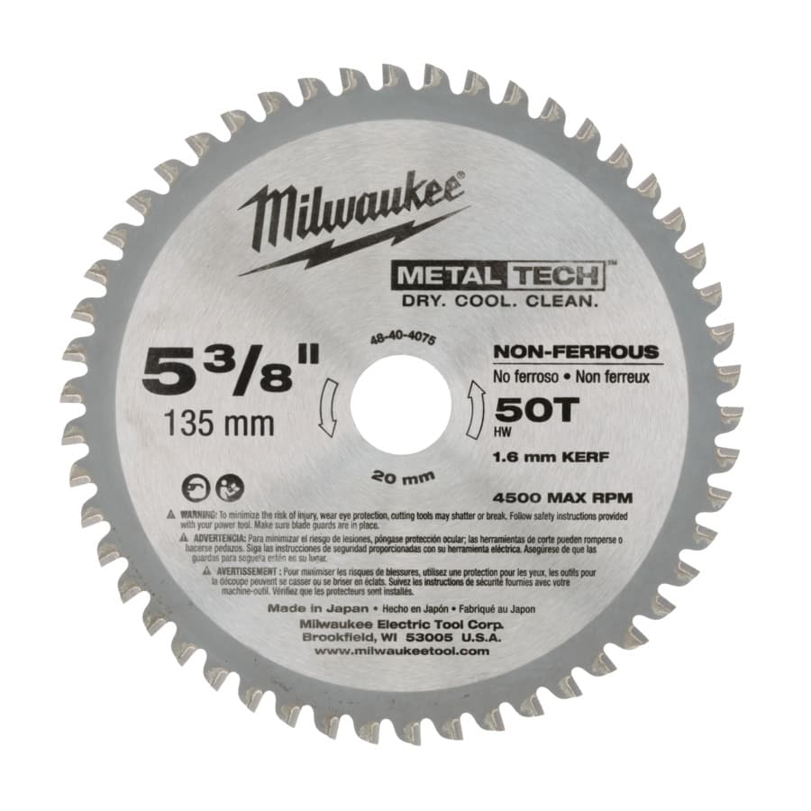 MILWAUKEE 135/20 mm Z50 Kreissägeblatt für Metall-Handkreissägen