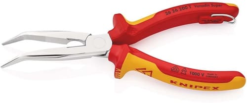 KNIPEX Flachrundzange L.200mm Form 2 40Grad gew.VDE Mehrkomp.-Hüllen KNIPEX