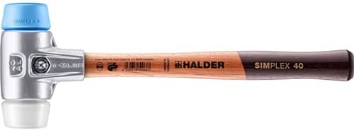HALDER Schonhammer SIMPLEX L.330mm Kopf-D.40mm HO Superplast.weiß/TPE-soft blau HALDER