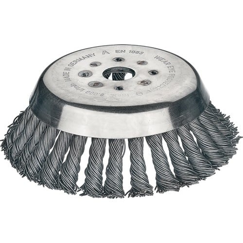 LESSMANN Kegelbürste D.155mm Drahtstärke 0,5mm STA 12mm Bohr.20mm 10000min-¹ LESSMANN
