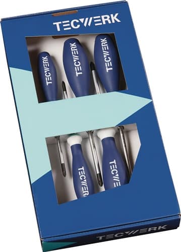 TECWERK Schraubendrehersatz 7-tlg.TORX® Mehrkomponentengriffe Rundkl.TECWERK