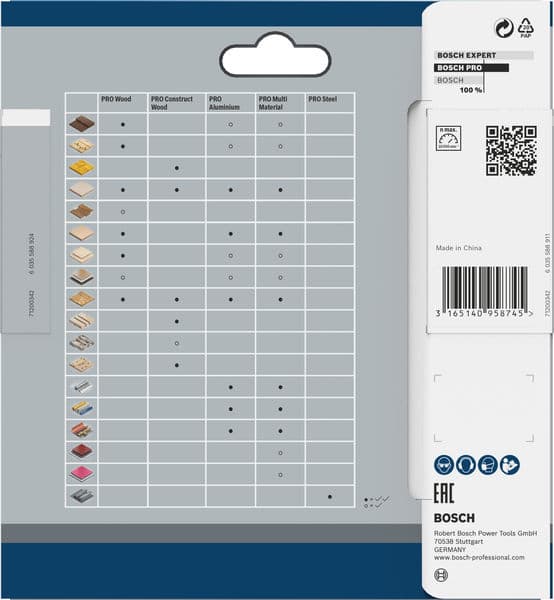 BOSCH Akku-Kreissägeblatt Standard for Multimaterial, 85 x 1,5/1 x 15, 30 Zähne