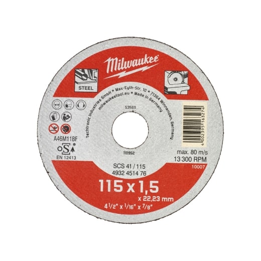 MILWAUKEE SCS41 1,5 mm Contractor Metalltrennscheibe Contractor 115 mm