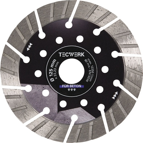 Diamanttrennscheibe BETON PRO D.125mm Bohr.22,23mm Seg.-H.15mm Seg.-S.2,4mm