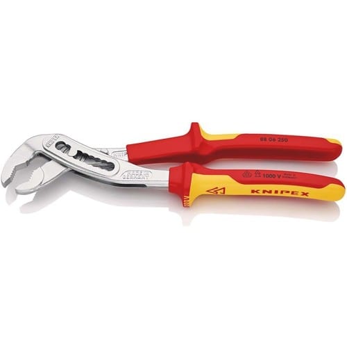 KNIPEX Wasserpumpenzange Alligator® L.250mm Spann-W.46mm verchr.VDE