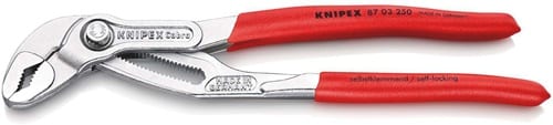 KNIPEX Wasserpumpenzange Cobra® L.250mm Spann-W.46mm verchr.Ku.-Überzug KNIPEX