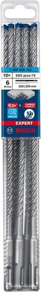 BOSCH EXPERT SDS plus-7X Hammerbohrer, 6 x 200 x 265 mm, 10-tlg.. Für Bohrhämmer