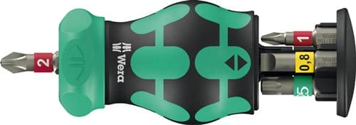 WERA Magazinbithalter KK Stubby Magazin RA 1 6-tlg.BZT Schlitz/PH/TORX® WERA
