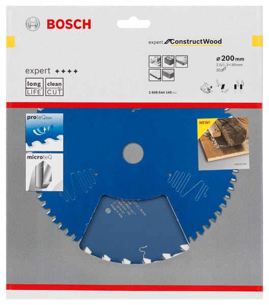 BOSCH Kreissägeblatt Expert for Construct Wood, 200 x 30 x 2,0 mm, 30