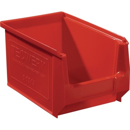 Sichtlagerkasten L230/200xB150xH130mm PE rot TECWERK