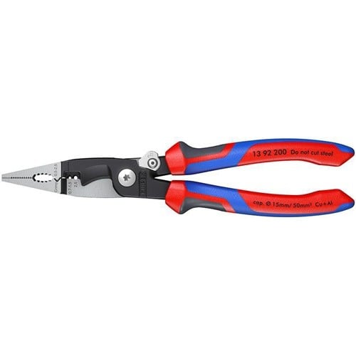 KNIPEX Elektroinstallationszange L.200mm pol.Comfort-Griff m.Öffnungsf.KNIPEX