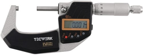 TECWERK Bügelmessschraube DIN 863/1 IP65 25-50mm dig.TECWERK