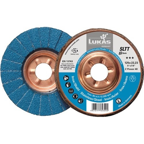 LUKAS Fächerscheibe SLTT Z Power D.125mm K.60 fl.INOX ZK LUKAS