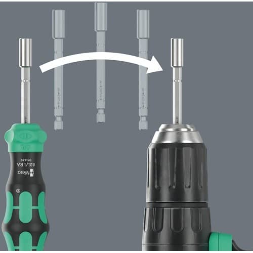 WERA Magazinbithalter Kraftform Kompakt 28 RA 1 6-tlg.WERA