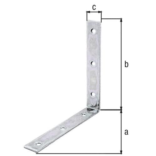 GAH Stuhlwinkel L.150x150mm B.25mm S.3mm STA sdmverz.Loch-D.6,5mm GAH