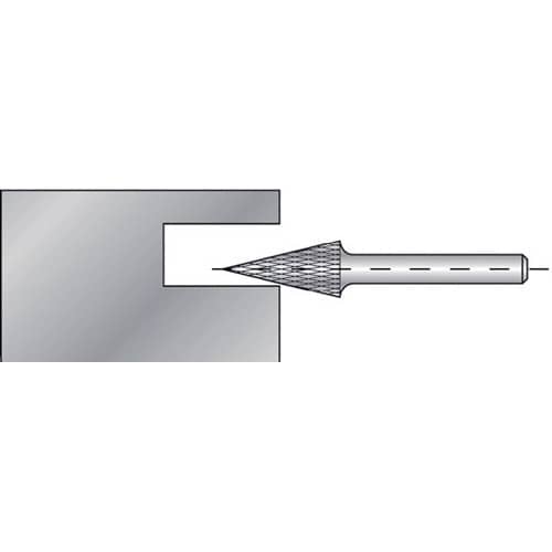 RUKO Frässtift SKM D.3mm Kopf-L.11mm Schaft-D.3mm HM Blank Verz.KVZ 4 RUKO