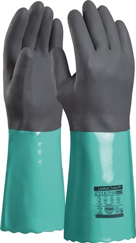LEIPOLD Chemiehandschuh LeiKaChem® 1342 Gr.10 grün EN 388,EN 407,EN 374 PSA III LEIPOLD