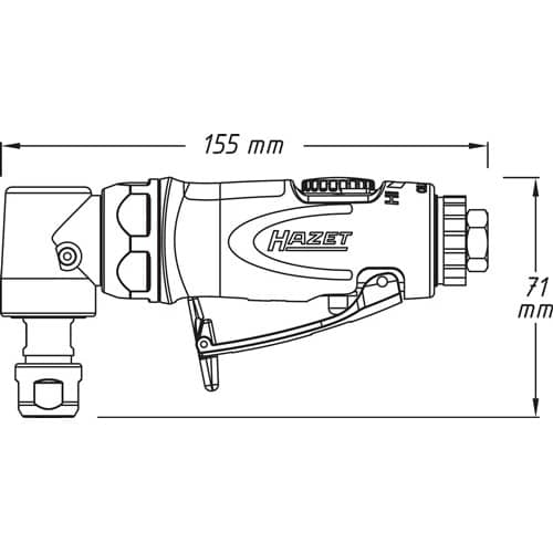 HAZET Druckluftstabschleifer 9032N-5 2000-20000min-¹ 6mm HAZET