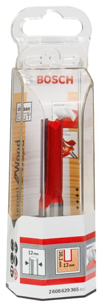BOSCH Nutfräser Expert for Wood, 12 mm, D1 12 mm, L 38,1 mm, G 80 mm