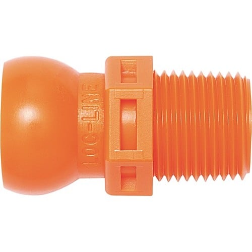 LOC-LINE Gewindenippel Gr. 1/2 ” R 3/8 Btl. m. 4 St. Loc-Line
