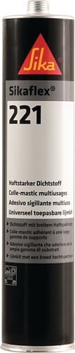 SIKA Polyurethandichtstoff Sikaflex®-221 schwarz 300ml Kartusche SIKA